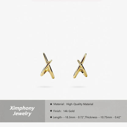 Gold Earrings for Women Trendy Gold Stud Earrings Dainty Earrings Simple Silver Earrings Hypoallergenic Earring for Women Gifts