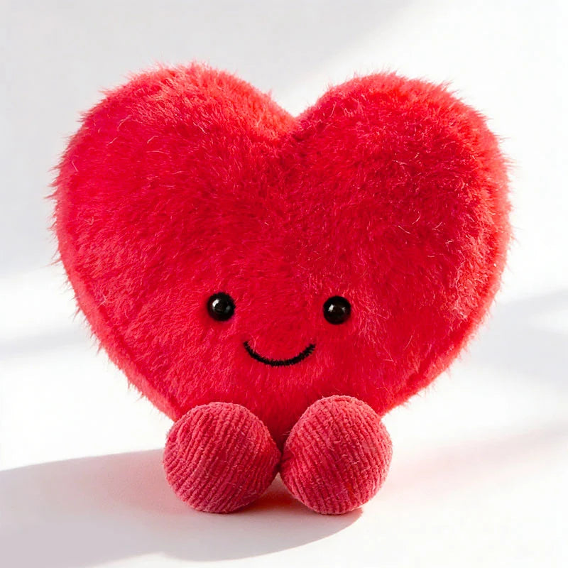 Cute Heart Shape Plush Toy Soft Heart Stuffed Doll Adorable Valentine's Day Romantic Gifts  Plushies for Lovers