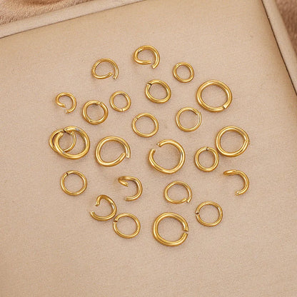 100-200pcs/lot 3/4/5/6/7/8/10mm Stainless Steel Gold Plated Jump Ring Connector for Diy Jewelry Making Accessories Wholesale