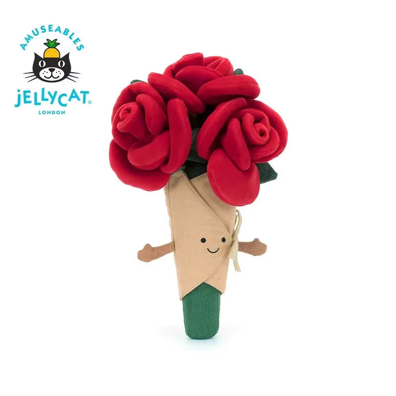 Jellycat Bunny;Crimson Dragon; Rose Bouquet; Plush Toy; Valentine's Day Gift 2026 New Year'sGift