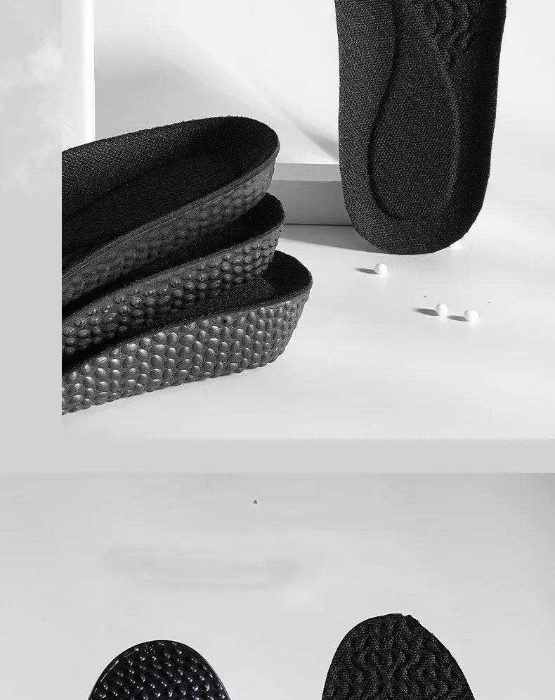 1Pair Height Increase Insoles for Feet PU Memory Foam Shoes Pad Breathable Orthopedic Heel Lift Insole for Sport Running Care