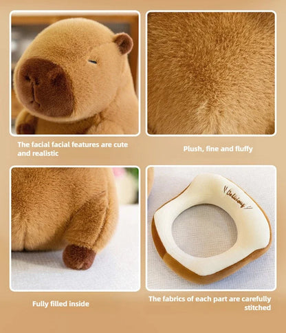 Capybara Plush Toy Stuffed Animal Soft Hugging Capybara Ornament Plush Toy Doll for Kids Adults Birthday Gift Home Decoration