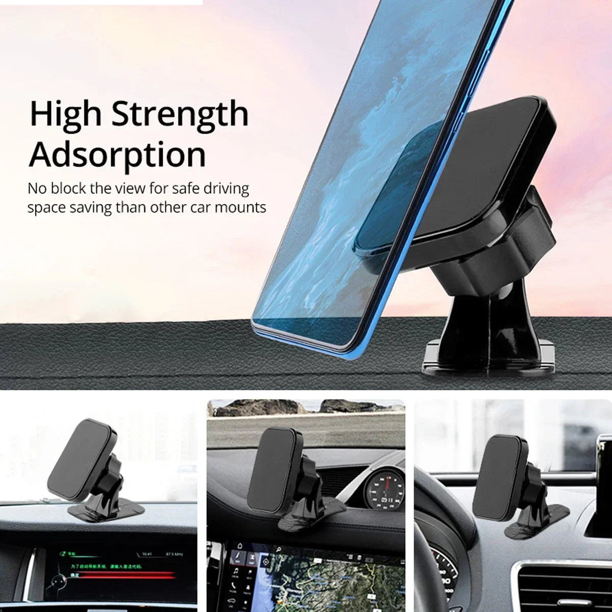 Magnetic Car Phone Holder Car Air Vent Phone Mount Universal Dashboard Magnet Cell Phone Holder Stand for iPhone Samsung Xiaomi