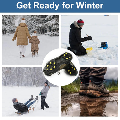 Outdoor snow claw shoe covers for men and women 10 teeth rock climbing crampons non-slip climbing cleats Hiking accessories
