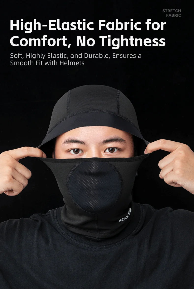 ROCKBROS Keep Warm Bicycle Full Face Mask Winter Windproof Fleece Cycling Head Caps Mask Balaclava Ski Motorcycle Bike Headgear