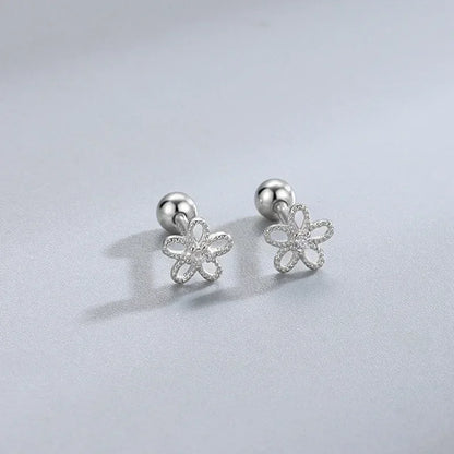 New Fashion Heart Stud Earrings for Women Hypoallergenic Screw Cartilage Helix Earring Girls Piercing Accessories Jewelry Gifts