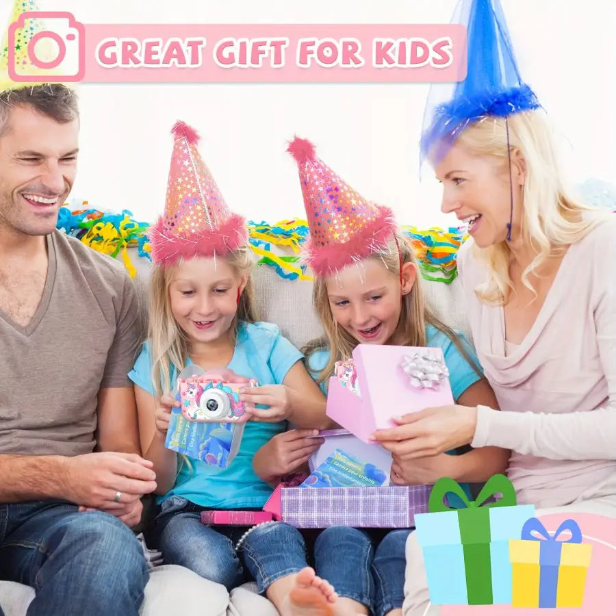 Super Cute Children Camera Kids Educational Toy Children Baby Birthday Digital Camera 1080P Video Camera With Free Gift For Girl