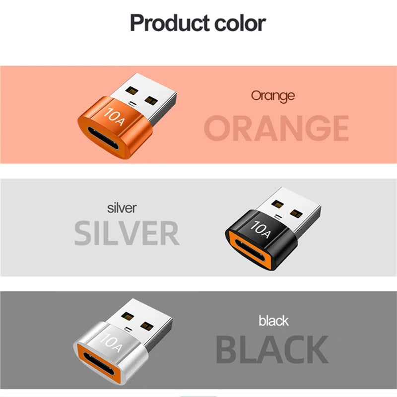 USB 3.0 10A USB A To USB C OTG Adapter Type C to USB Converter USB 3.0 Adapter For Xiaomi 12 MacBook USB To Type C OTG Connector