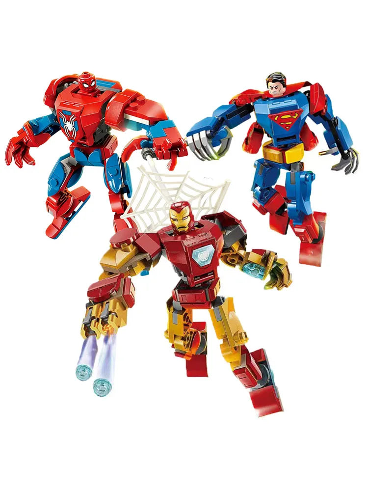 76302 76307 Superhero Bricks Avengers Thor Iron Man Thanos Assemble Compatible Action Figure Toy Building Blocks Model Ornament