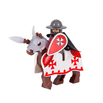 Medieval Knight Figure Building Blocks Roman Rohan Temple Soldier Infantry Commander Mount War Horse Wolf Orc Boy Toy Gift S009
