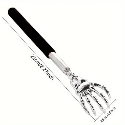 silvery Telescopic Back Scratcher,  Portable Extendable Stainless Steel  Scratchers for Men Women ，Mothers Gifts，Gifts For Men，G