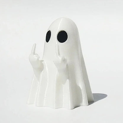 Car Decorate Luminous Middle Finger Cute Ghost Statue Small Scary Ghost Figurines Halloween Decoration Home Table Ornaments