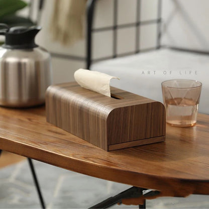 Classic Tissue Box for Living Room, Walnut Wood, Paper Box, Table Desktop Storage, Luxury Wooden Tissue Case, Home Ornament