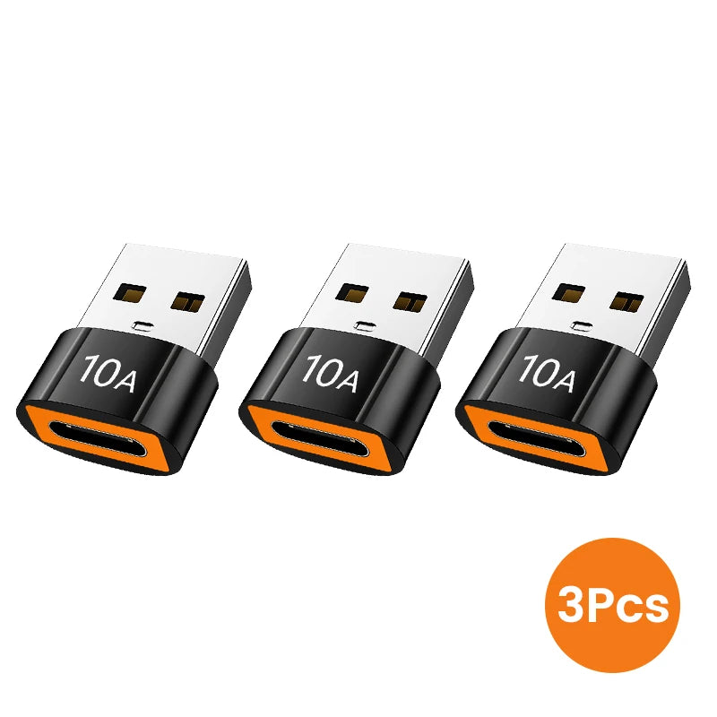 USB 3.0 10A USB A To USB C OTG Adapter Type C to USB Converter USB 3.0 Adapter For Xiaomi 12 MacBook USB To Type C OTG Connector