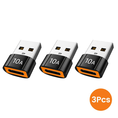 USB 3.0 10A USB A To USB C OTG Adapter Type C to USB Converter USB 3.0 Adapter For Xiaomi 12 MacBook USB To Type C OTG Connector