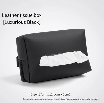 Car interior tissue box car armrest box tissue box car interior bag drawstring paper bag napkins minimalist car rear seat back