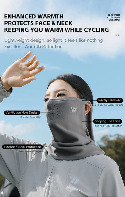 WEST BIKING Thermal Cycling Mask Winter Windproof Breathable Ear-hanging Mask Skiing Climbing Scarf Warm Balaclava Sports Gear