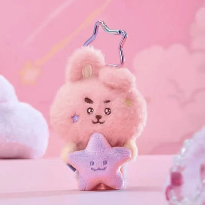 10Cm Anime Cartoon Bt21 Plush Toy Creative New Travel Series Tata Cooky Plush Doll Backpack Keychain Accessory Gift for Friends