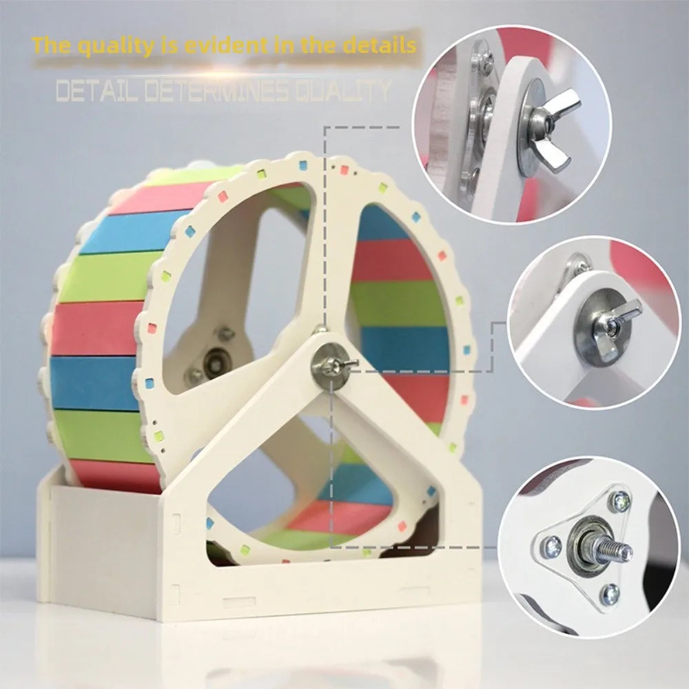 Durable Plastic Hamster Running Wheel Silent Stable Base Rodent Running Wheel 21cm Colorful Exercise Wheel Pet Exercise