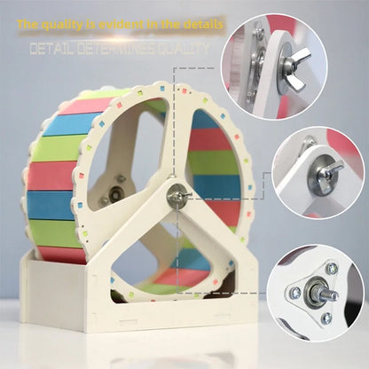 Durable Plastic Hamster Running Wheel Silent Stable Base Rodent Running Wheel 21cm Colorful Exercise Wheel Pet Exercise