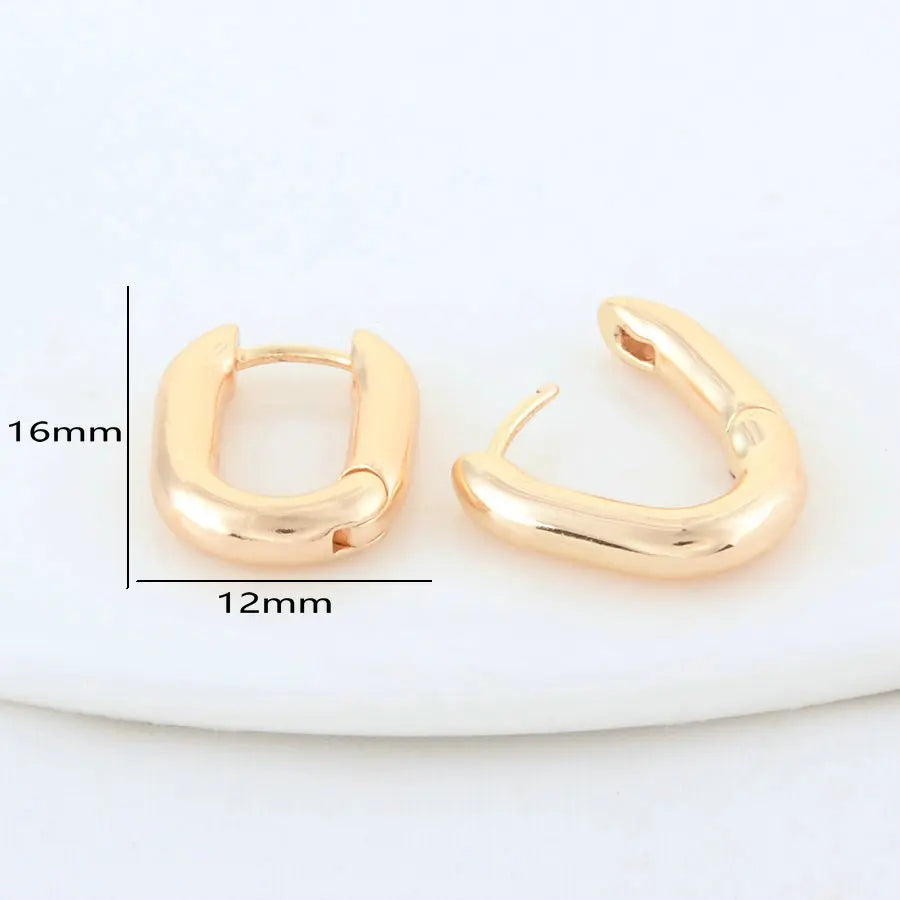 4PCS 16MM 18MM 20MM 14K Gold Color Brass Oval Earrings Hoops High Quality Jewelry Making Supplies Diy Findings Accessories