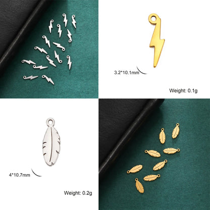 5pcs Stainless Steel Tree of Life Charms for Jewelry Making Moon Cross Butterfly Snake Pendant Tiny Charm Bracelet Earrings DIY