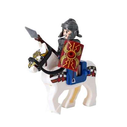 Medieval Knight Figure Building Blocks Roman Rohan Temple Soldier Infantry Commander Mount War Horse Wolf Orc Boy Toy Gift S009