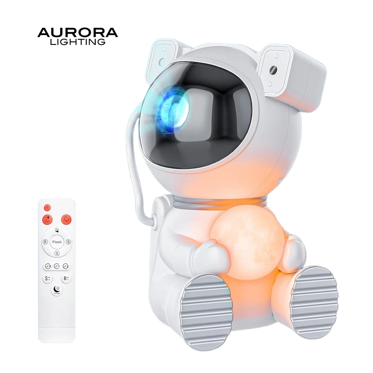 AURORA LIGHTING Astronaut Galaxy Projector Star Projector Night Lights with Moon Lamp LED Nebula Lamp for Kids Adults Room Decor
