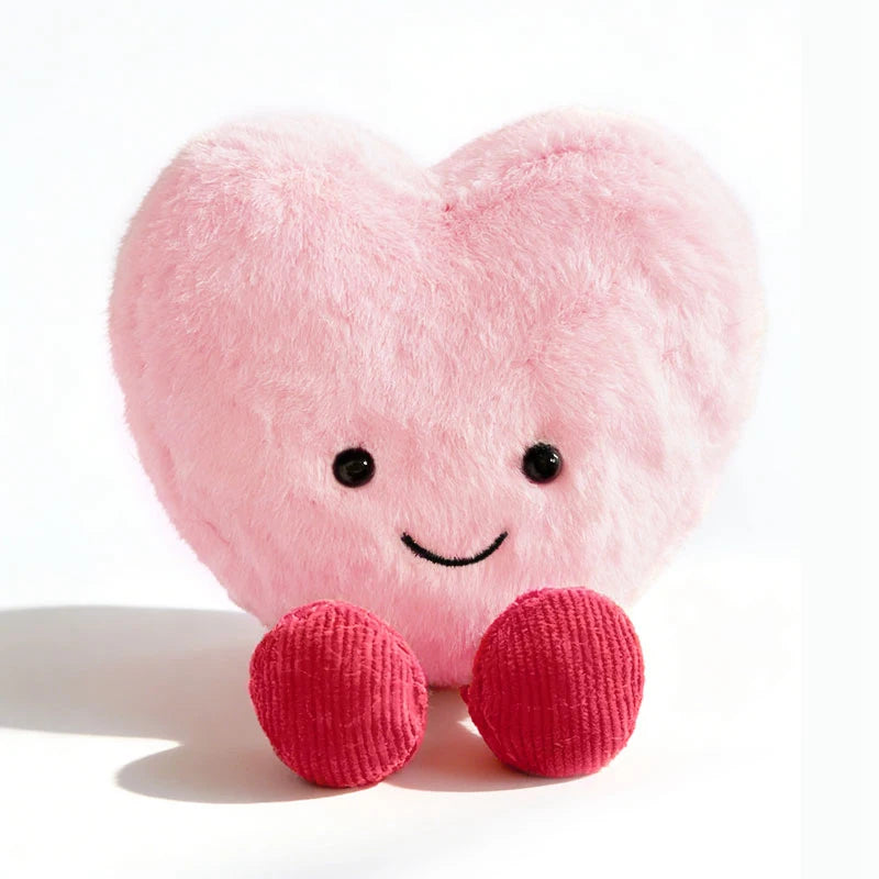 Cute Heart Shape Plush Toy Soft Heart Stuffed Doll Adorable Valentine's Day Romantic Gifts  Plushies for Lovers