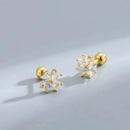 New Fashion Heart Stud Earrings for Women Hypoallergenic Screw Cartilage Helix Earring Girls Piercing Accessories Jewelry Gifts