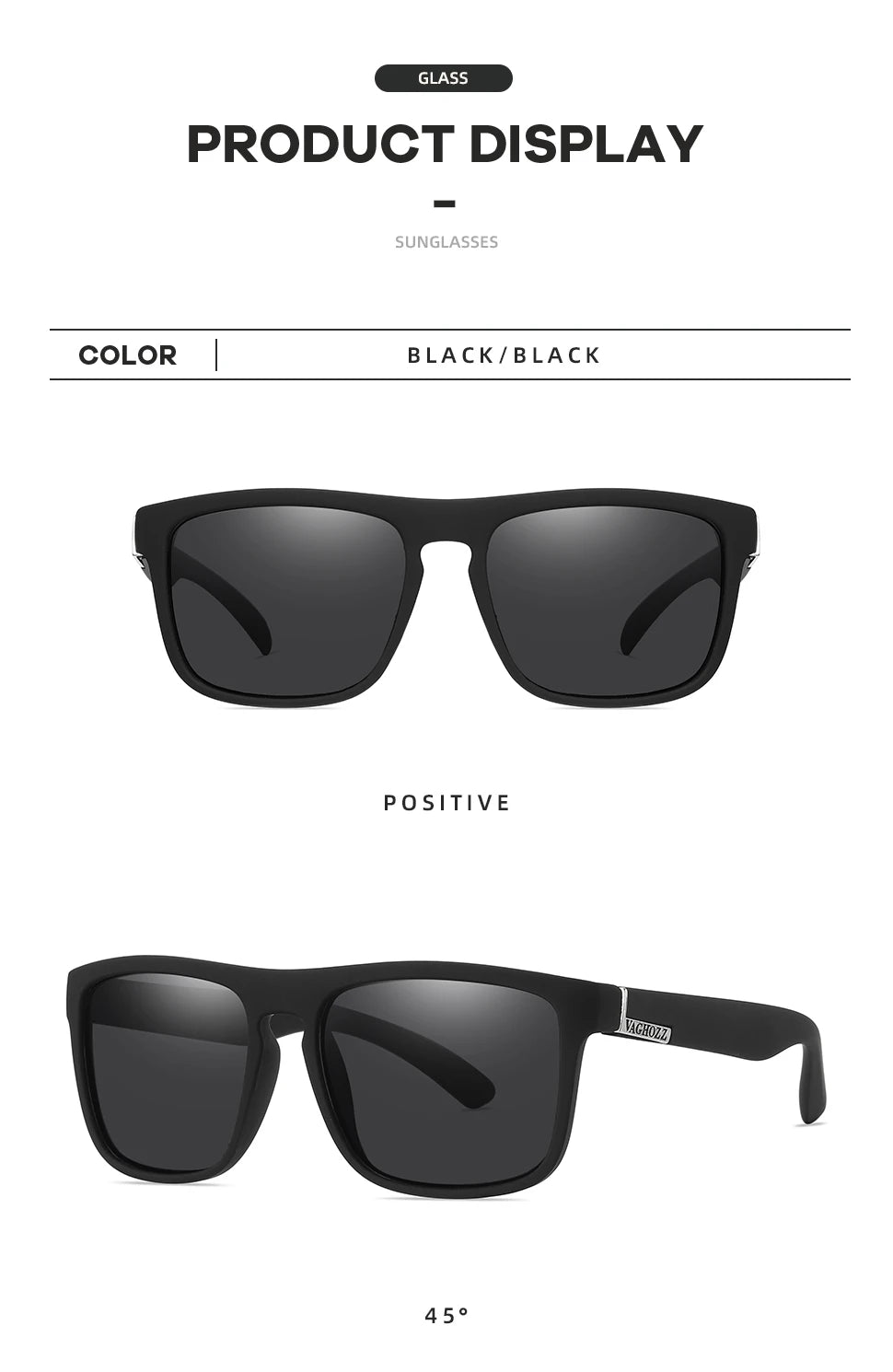 VAGHOZZ Brand Classic Sunglasses Men UV400 Fishing Sun Glasses Women Square Outdoor Male Sport Eyewear Driving Shades