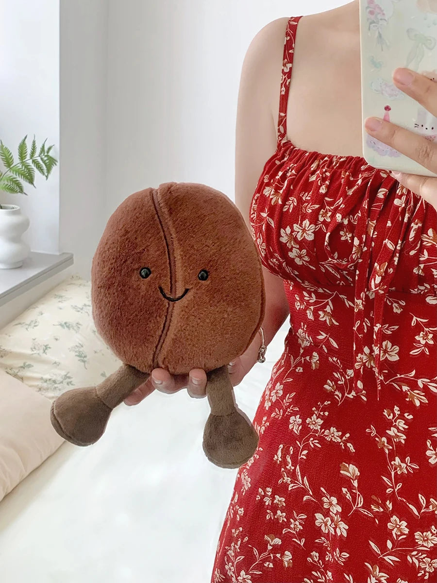 Jellycat Simulated Coffee Bean Plushies Soft Doll Brown Coffee Food With Foot Adorably Plush Toy Home Decor Xmas Gifts Girl