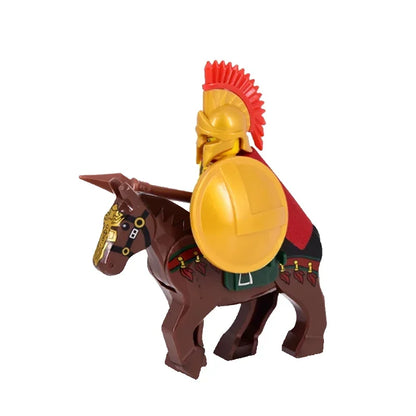Medieval Knight Figure Building Blocks Roman Rohan Temple Soldier Infantry Commander Mount War Horse Wolf Orc Boy Toy Gift S009