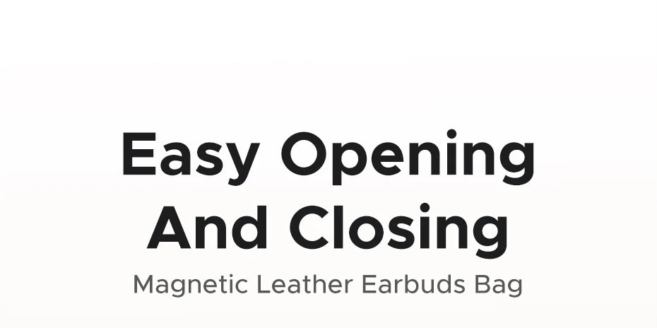 UGREEN Earphone Case Magnetic Leather Bag for Bluetooth Open Ear Clip Wireless Earbuds In-ear Headphones Cable Wired Storage Bag