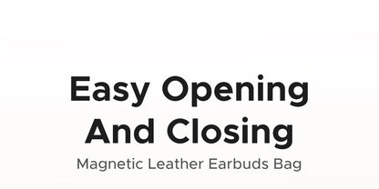 UGREEN Earphone Case Magnetic Leather Bag for Bluetooth Open Ear Clip Wireless Earbuds In-ear Headphones Cable Wired Storage Bag