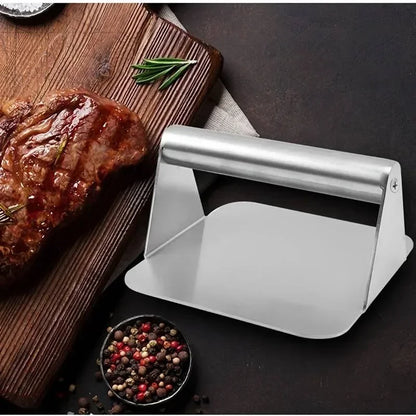 New Stainless Steel Smash Burger Press | Heavy Duty Patty Maker & Smasher Mold for BBQ, Grilling Kitchen (Non-Stick)