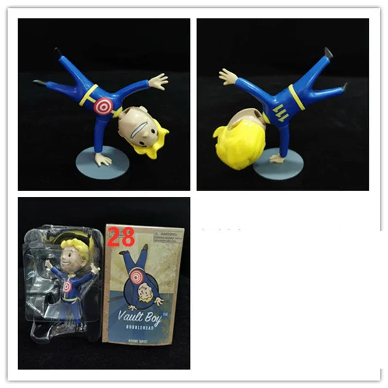Bobblehead Cute Vault Boy Full Set Figure Toys Anime Action Figure Statue Collection Model Doll Room Ornament Toys Kids Gift