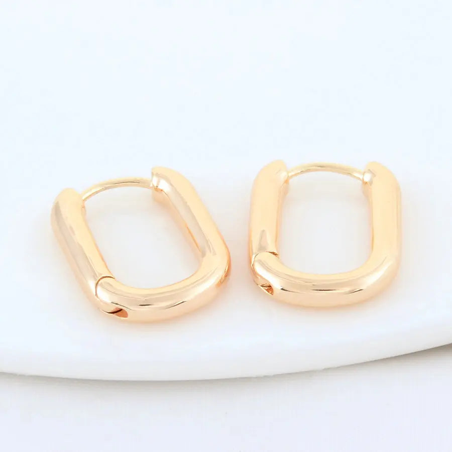 4PCS 16MM 18MM 20MM 14K Gold Color Brass Oval Earrings Hoops High Quality Jewelry Making Supplies Diy Findings Accessories