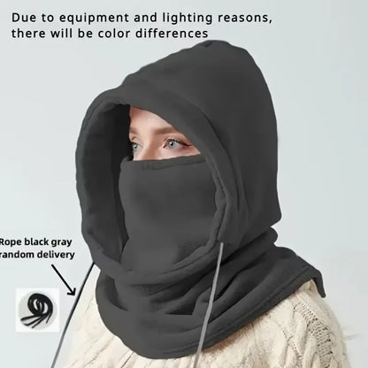 Winter Thermal Fleece Balaclava Scarf Outdoor Sports Ski Face Mask Neck Warmer Snood Hood Hat Windproof Cold Warm Riding Cap