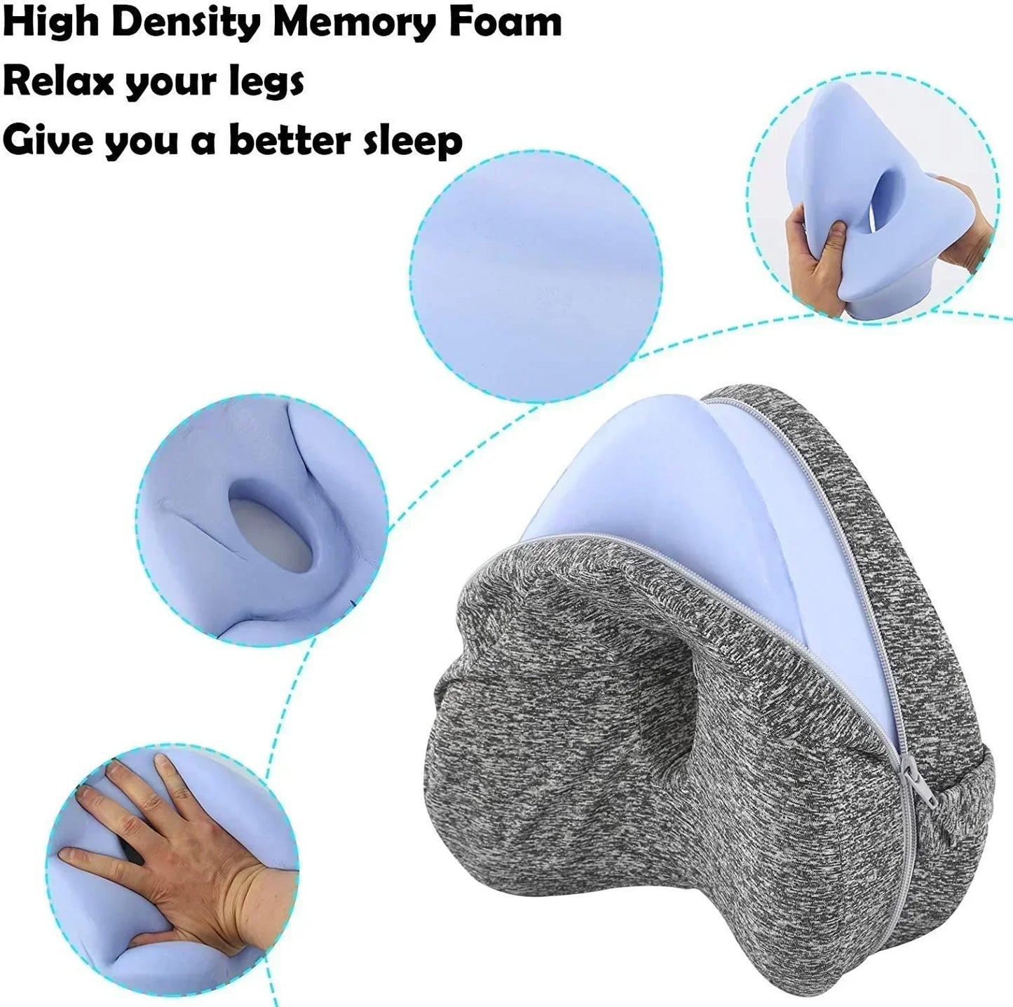 Memory Cotton Leg Pillow Hollow Heart Pregnancy Side Sleeper Sciatica Orthopedic Sciatica Back Hip Relief Pillow For Bed, Sofa