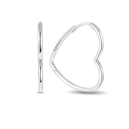 925 Silver Plating Circular Snake Pattern&Minimalist Heart-Shaped Earrings Ladies' Fashion Charm Jewelry