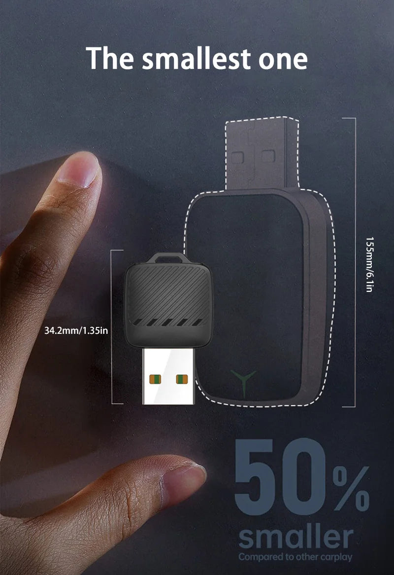 2 in 1 Wireless Android Auto Adapter Wireless CarPlay Dongle Car Intelligent Systems AI Smart Box For Car Wired CarPlay