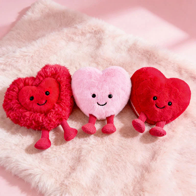 Cute Heart Shape Plush Toy Soft Heart Stuffed Doll Adorable Valentine's Day Romantic Gifts  Plushies for Lovers