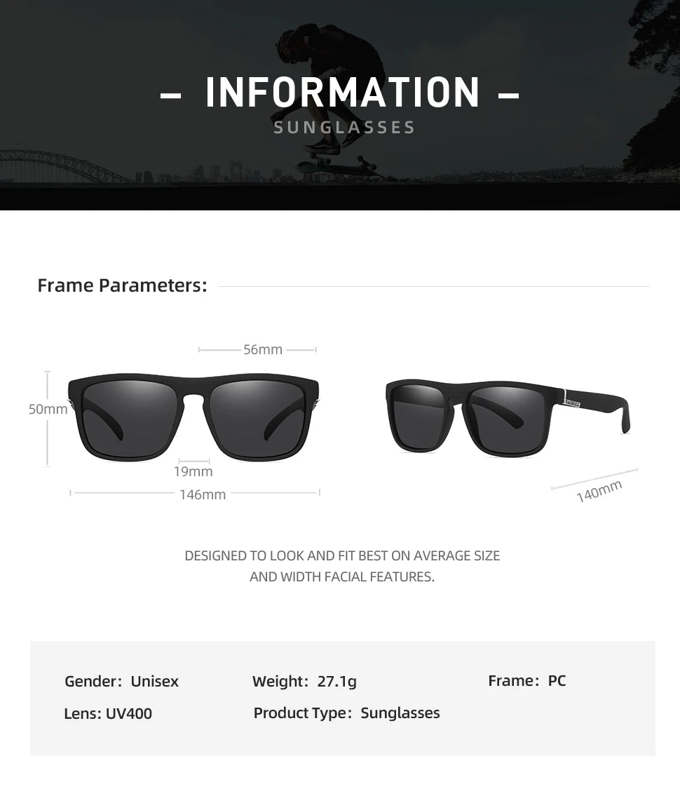 VAGHOZZ Brand Classic Sunglasses Men UV400 Fishing Sun Glasses Women Square Outdoor Male Sport Eyewear Driving Shades