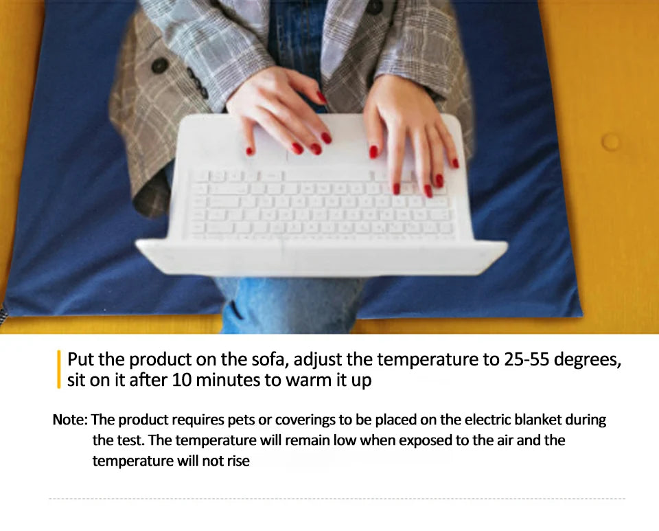 45×60cm Pet Electric Heating Pad Blanket Dog Cat Winter Warmer Pad Waterproof Adjustable Temperature Dog Mats US/UK/EU Plug