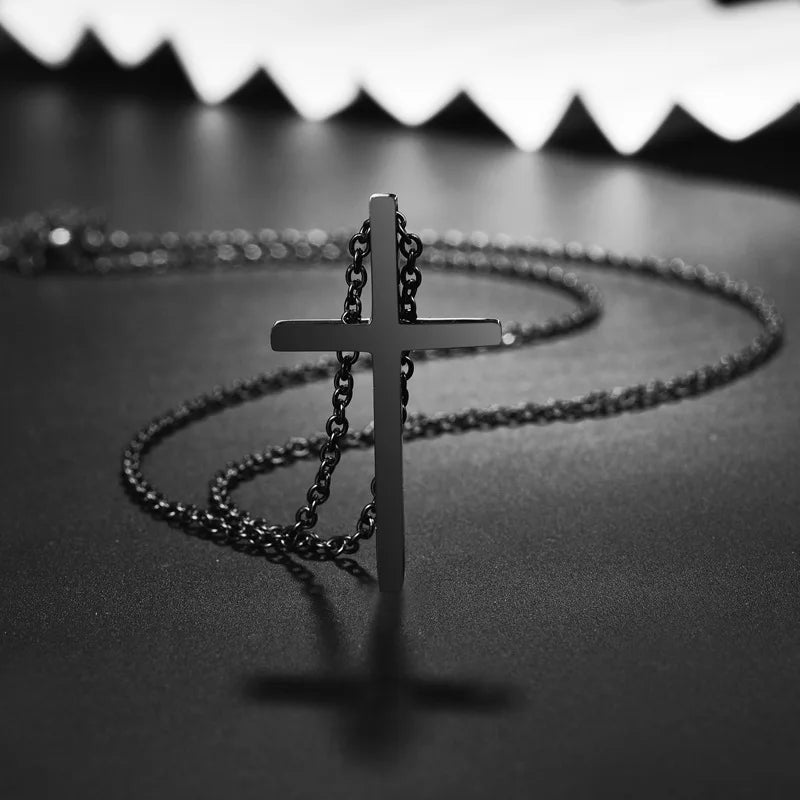 REETI 925 Sterling Silver Cross Korean Simple Temperament Jewelry Female Wild Accessories Pendant Necklace