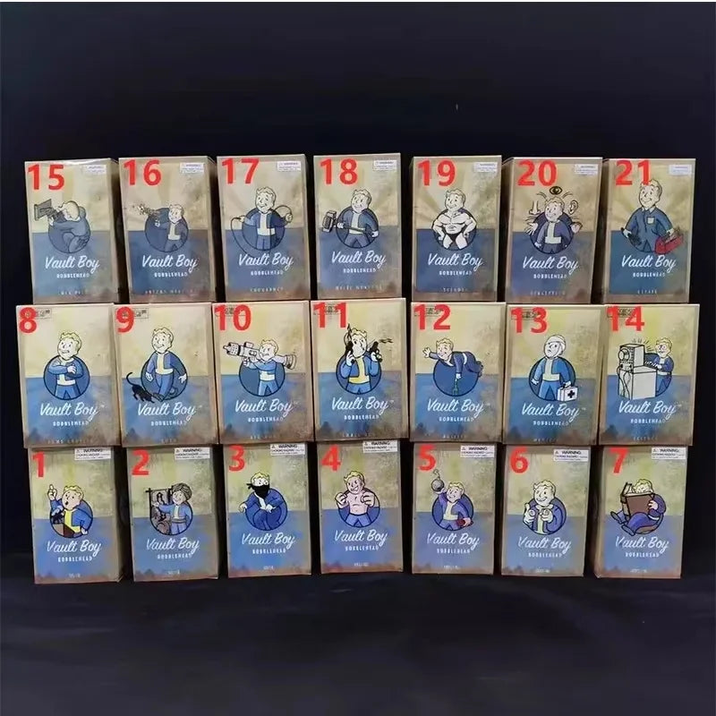 Bobblehead Cute Vault Boy Full Set Figure Toys Anime Action Figure Statue Collection Model Doll Room Ornament Toys Kids Gift