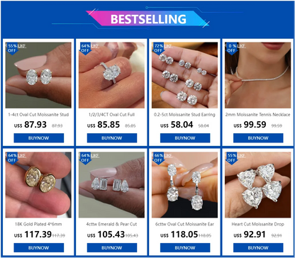 1-4ct Oval Cut Moissanite Stud Earring for Women Men D Color Sparkling Diamond 925 Sterling Silver Ear Studs Party Jewelry Gifts