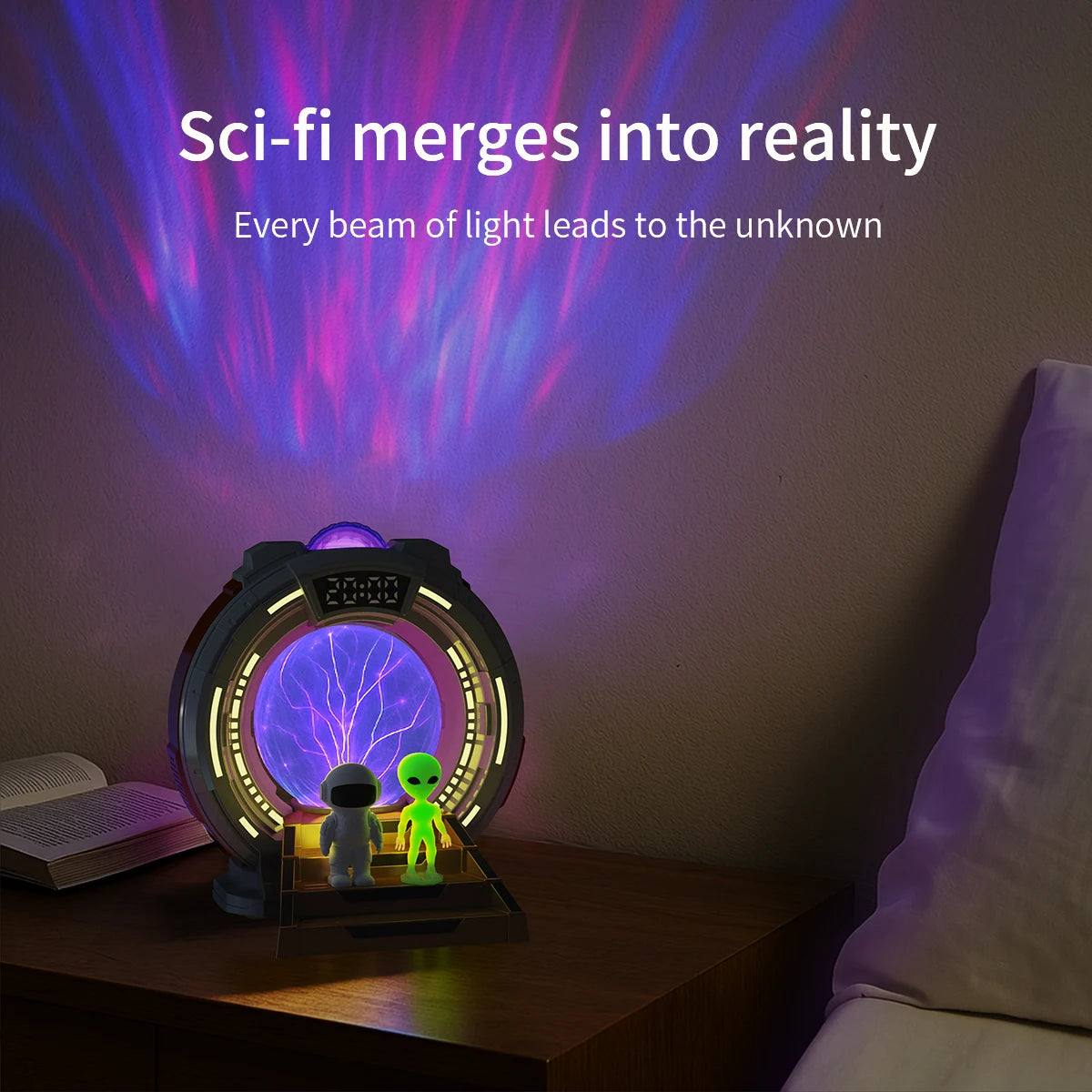 Stargate/Lander/Astronaut LED Projector Light USB Atmosphere Night Light Christmas Gift Bluetooth Speaker,for Room Party Decor