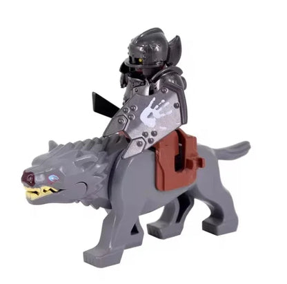 Medieval Knight Figure Building Blocks Roman Rohan Temple Soldier Infantry Commander Mount War Horse Wolf Orc Boy Toy Gift S009